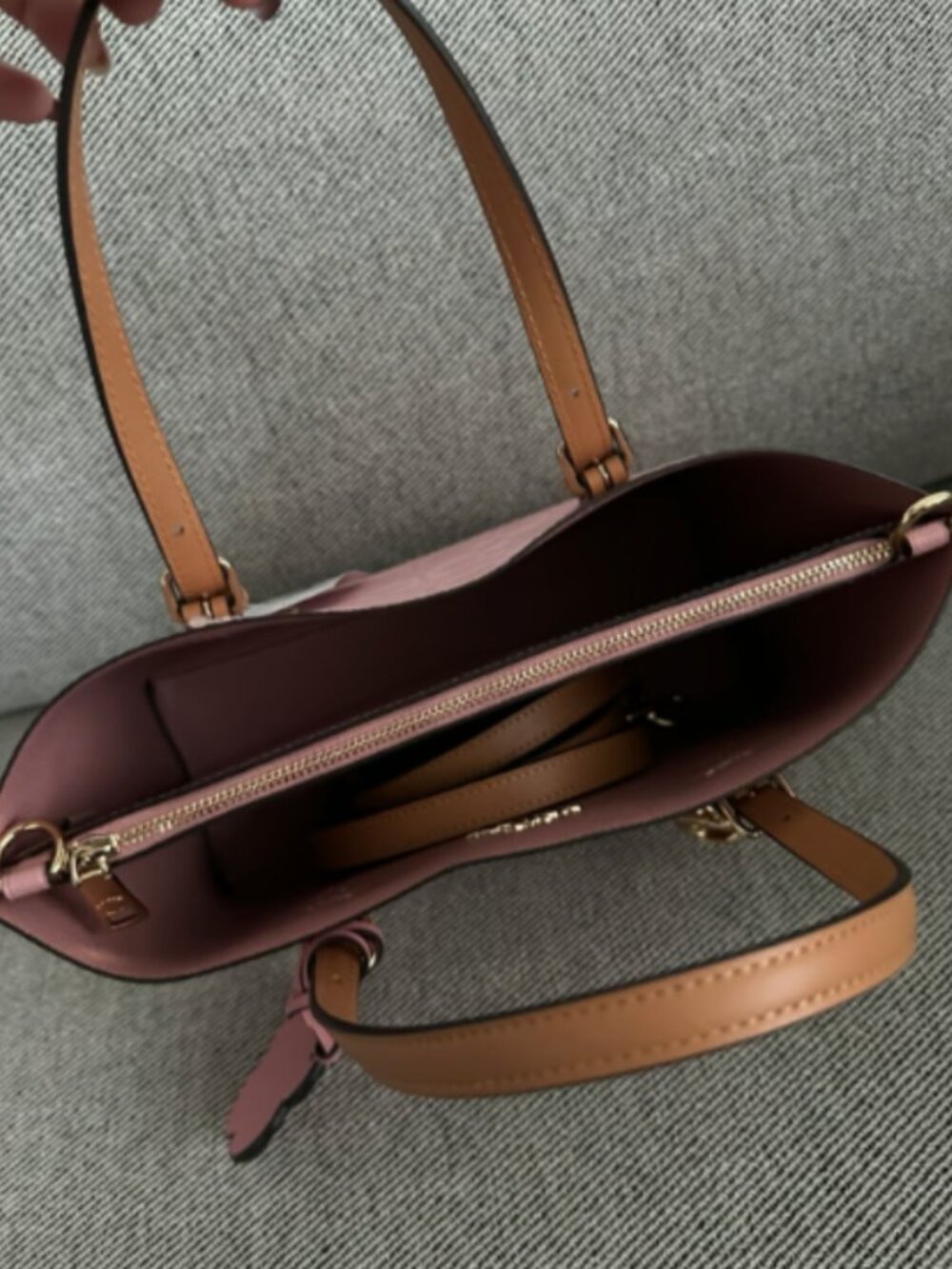 COACH Mollie Tote Bag 25 In Signature（CER24）Powder Pink - Picture 7 of 8